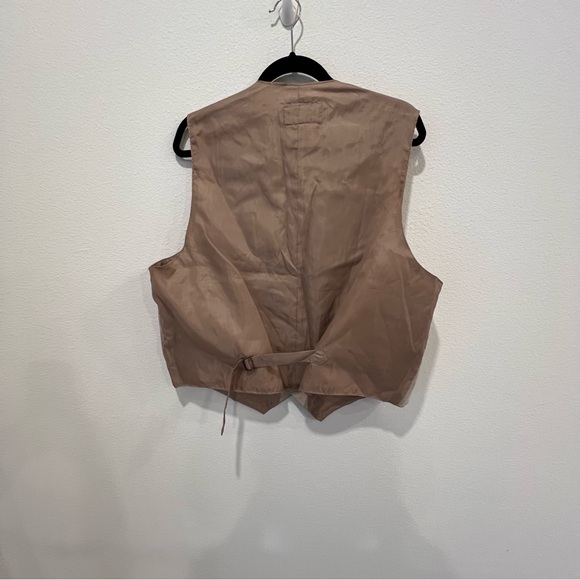 Vintage Men’s Vest Saddlery Pig Leather Shell Size XL Cowboy Elegant Country - Picture 5 of 7